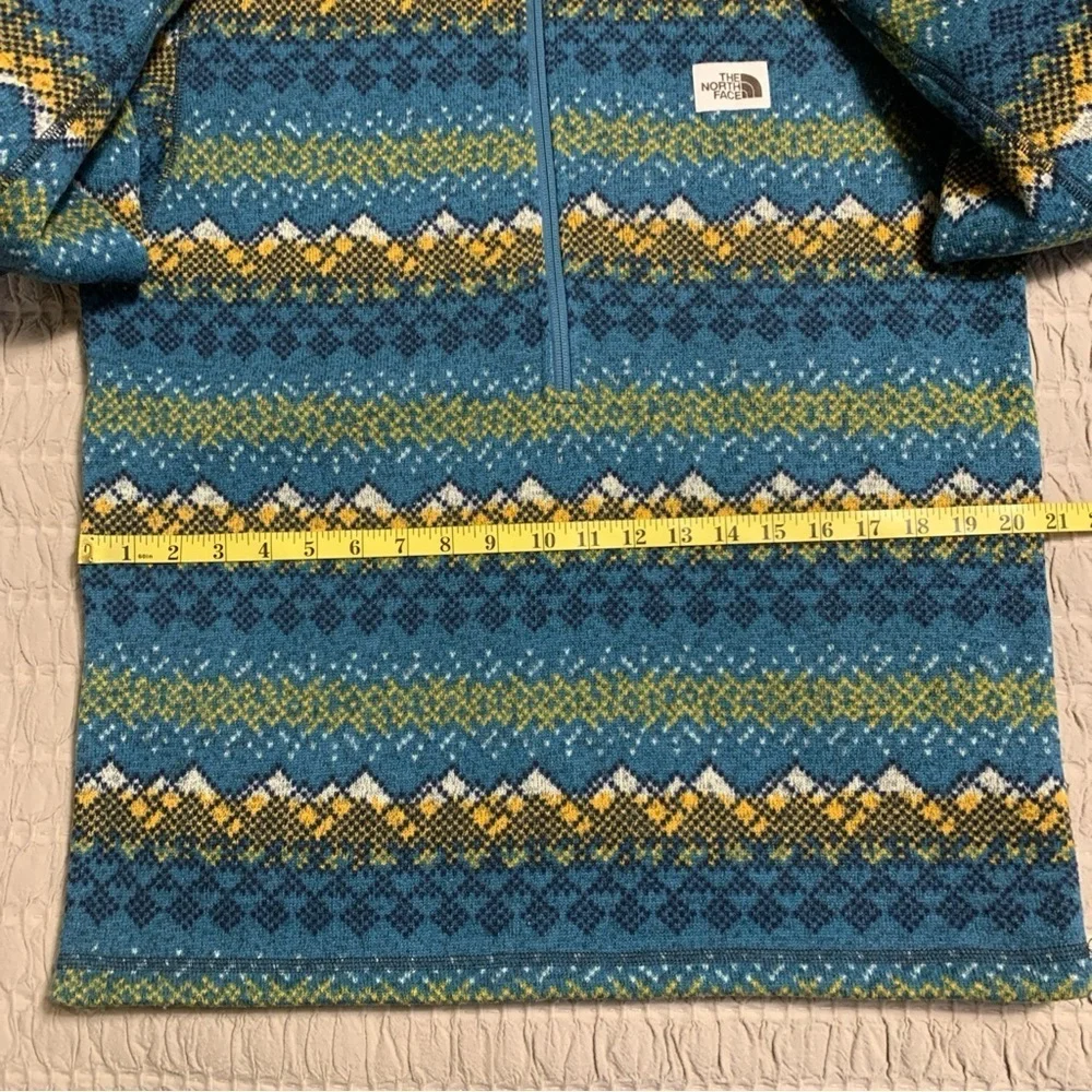 The North Face Men's 1/2 Zip Fair Isle Pullover Jacket SZ M Aztec Print